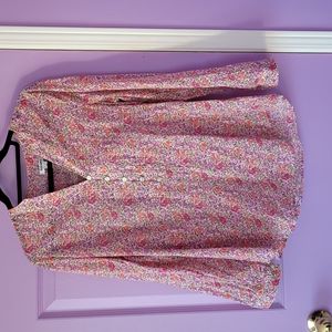 Cotton floral peasant top